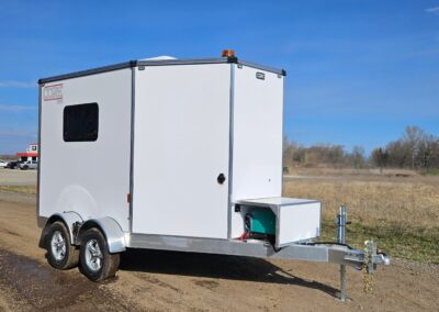 A high-quality trailer with a sleek, modern design and durable composite construction.